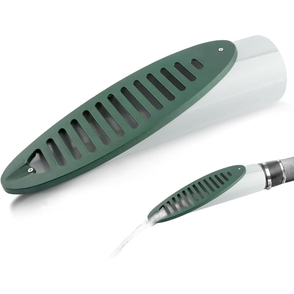 Angled Drainage Grate 4 Inch, Green Angled Slope Drainage Pipe Yard Drain Emitter Grating Drain for Sump Pump Discharge & Gutter Downspout Extensions, Compatible with 4 inch Connection