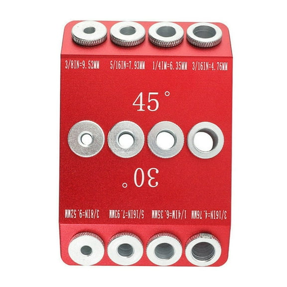 Angled Drill Guide Jig 4 Size Drill Jig for Angled 30 45 90 Holes Drill Guide Jig for Railing Deck Post Portable