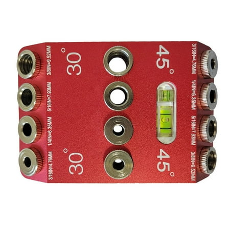 Angled Drill Guide Jig 4 Size Drill Jig for Angled 30 45 90 Holes Drill Guide Jig for Railing Deck Wood Post Portable