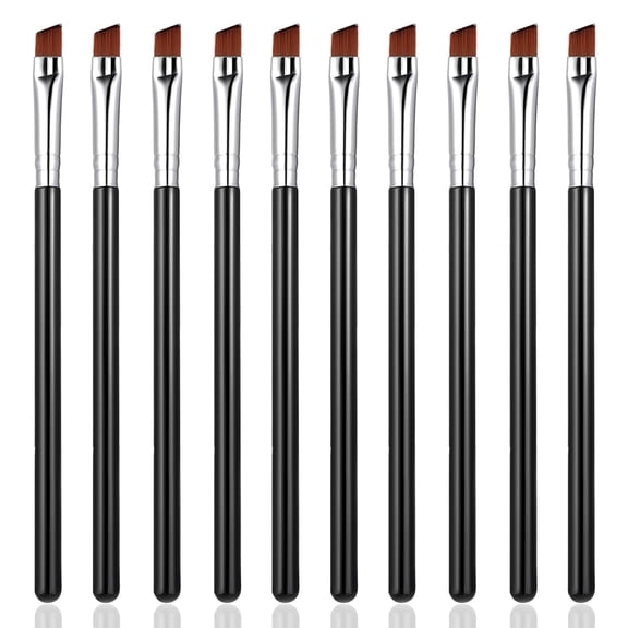 Angled Eyebrow Brush Set, Waterproof Summer Makeup Tool Kit, 10PCS