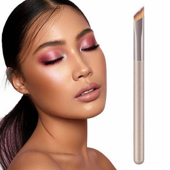 Angled Eyebrow Brush for Makeup Application and Hairline Definition