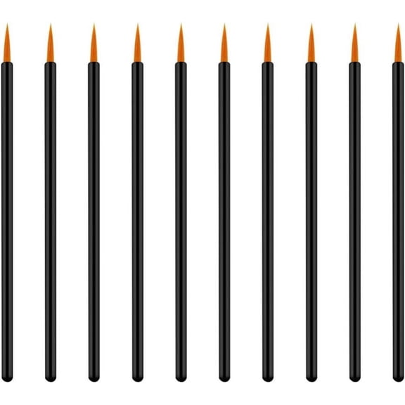 Angled Eyeliner Brush 100Pcs Disposable Eyeliner Brushes Makeup Applicator Cosmetic Eye Wands Nylon Bristles Applicator Cosmetics Brushes Eye Makeup Tools (Yellow) Eye Shadow Applicator