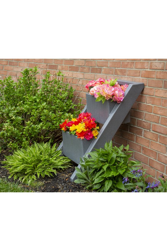 Angled Garden Bed - Dark Granite