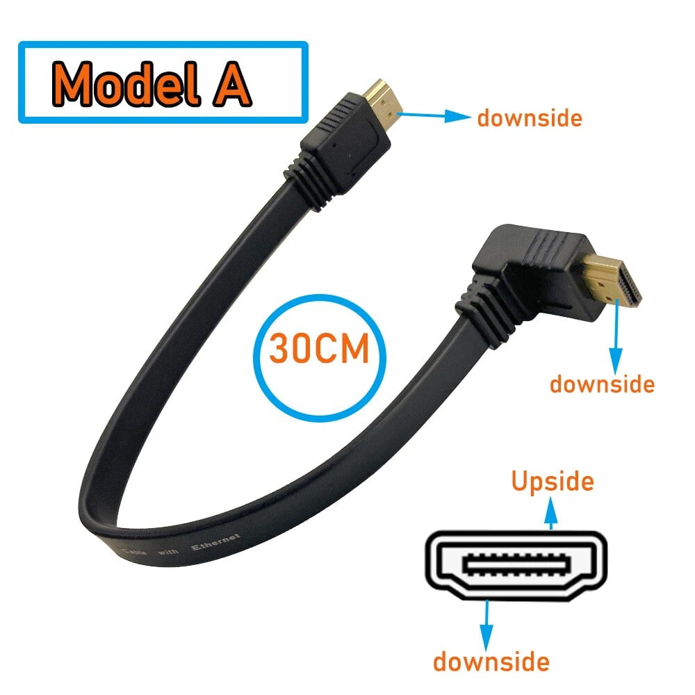 Angled HDMI 2.0 adapter cable Right Angled HDMI cable 4K 60Hz 90 degree