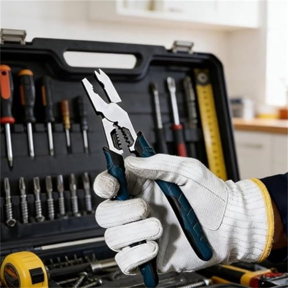 Angled-Jaw Wire Crimping tool, Multi-Functional Crimping Slots & Durable Construction, for Securing Electrical Connectors, Terminating Wire Assemblies and industrial Electrical
