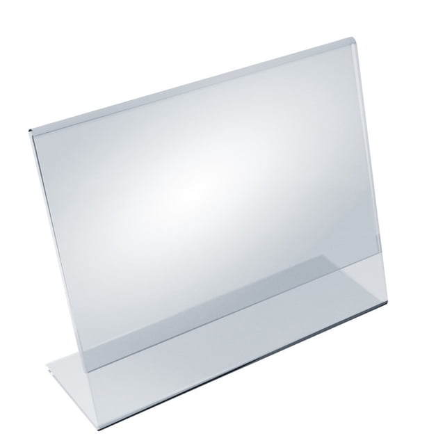 Angled L-Shaped Sign Holder Frame with Slant Back Design 12