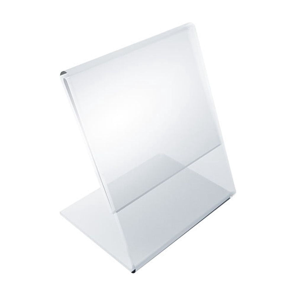 Slanted Home Design Angled L-Shaped Sign Holder Frame with Slant Back Design 3