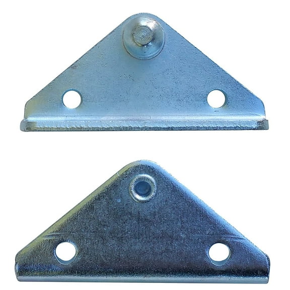 Angled Lift Support Bracket Inside Mount - Zinc Plated 10 Gauge Steel - 10mm Ball Stud - Gas Shock Mounting - Lid Strut Prop Spring Mount