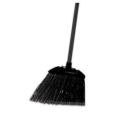 Angled Lobby Broom, Poly Bristles, 35" Handle, Black | Bundle of 10 Each