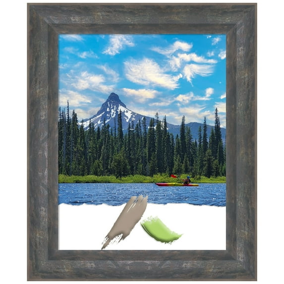 Angled Metallic Rainbow Wood Picture Frame, Photo Frame, Art Frame