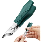 Angled Nail Clippers,Stainless Steel Anti-Splash Nail Trimmer,Wide Jaw Slanted Nail Clipper,Oblique Nail Cutter Scissors,Thick Fingernail and Toenail
