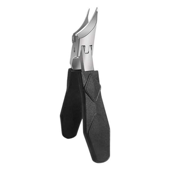 Angled Nail Stainless Steel Nail Trimmer with Wide Jaw Slanted Clipper for Thick Fingernails and Toenails – Precision Cutting Tool for Nail Care and Home Use, 4.02*1.97 in, Black
