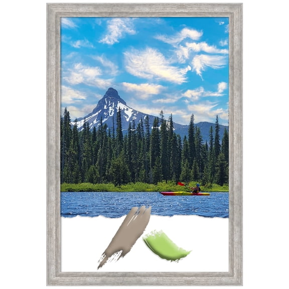 Angled Silver Wood Picture Frame, Photo Frame, Art Frame