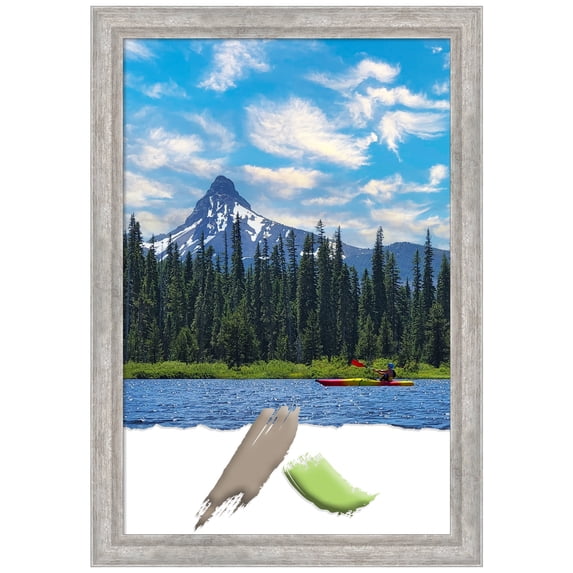 Angled Silver Wood Picture Frame, Photo Frame, Art Frame