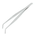 thumbnail image 1 of Unique Bargains 7.87 inch Angled Slanted Tip Metal Curved Tweezer Silver Tone, 1 of 2