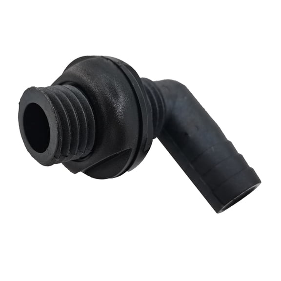 Angled Thru Hull Fitting Bilge Boat Floor 90-Degree Nylon Through Hull Fittings Scupper Drain for Boat