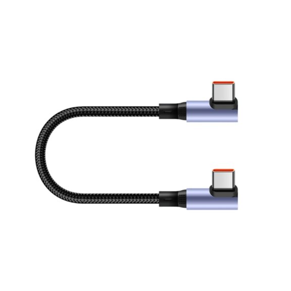 Angled Type C Charging Cable Short Fast Data Cord Thickened Wire Stable Use