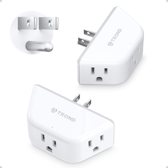 Angled Wall Outlet Expander for Indoor Electrical Power Expansion