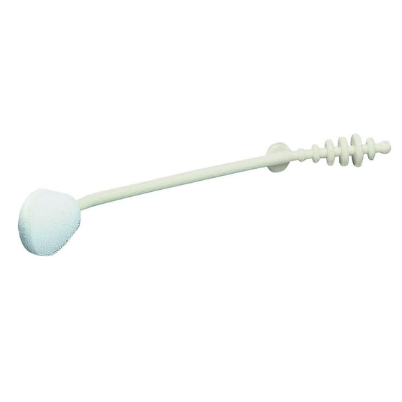 Angled handle lotion applicator