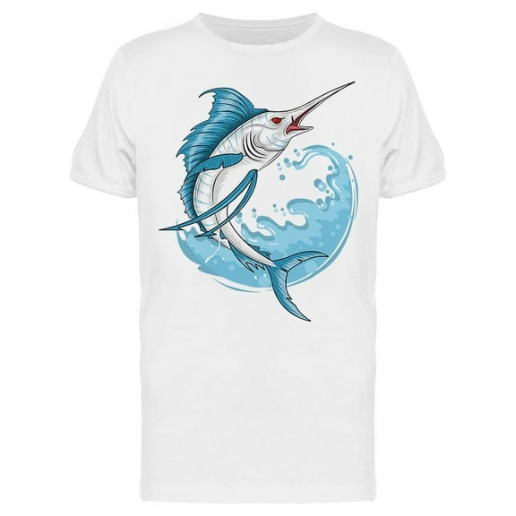 Angler Fish Marlin T-Shirt Men -Image by Shutterstock, Male 3X-Large