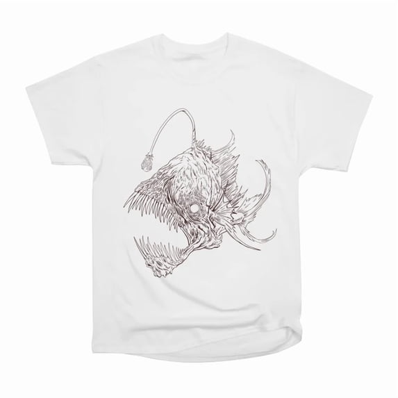 Angler Fish T-Shirt Tee Gift For Him Merch For Her Apparel For Friend ...