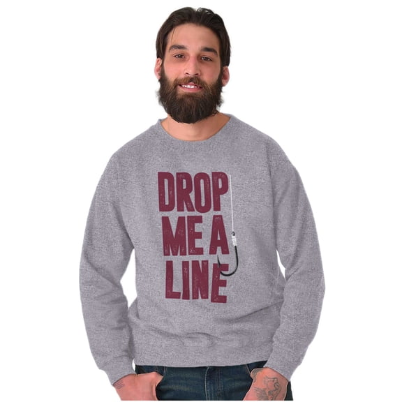 Angler Fishermen Lines Joke Pun Funny Sweatshirt for Men or Women Brisco Brands M