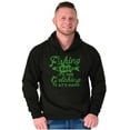 thumbnail image 1 of Angler Fishing Humor Easy Hard Catch Unisex Plus Fleece Graphic Hoodie Brisco Brands 2X, 1 of 5
