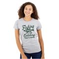 thumbnail image 1 of Angler Fishing Humor Easy Hard Catch Womens Fitted Plus Size Graphic Tee Brisco Brands 2X, 1 of 5