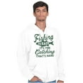 thumbnail image 1 of Angler Fishing Humor Easy Hard Catch Zip Up Hoodie Men's Women's Brisco Brands L, 1 of 6