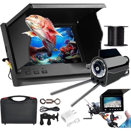 Anglereye Underwater Fishing Camera, 4.3" HD LCD Portable Display, IP68 Waterproof Fish Finder Camera with 220° Wide-Angle Lens and Low-Light Viewing