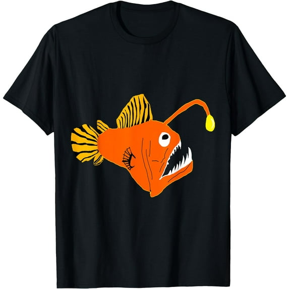 Anglerfish Deep Sea Creatures Angler Fish Sea Monster Unisex T-Shirt for Men Women Kids