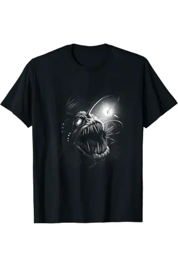 Anglerfish Deep Sea Creatures Ocean Sea Monster Angler Fish T-Shirt