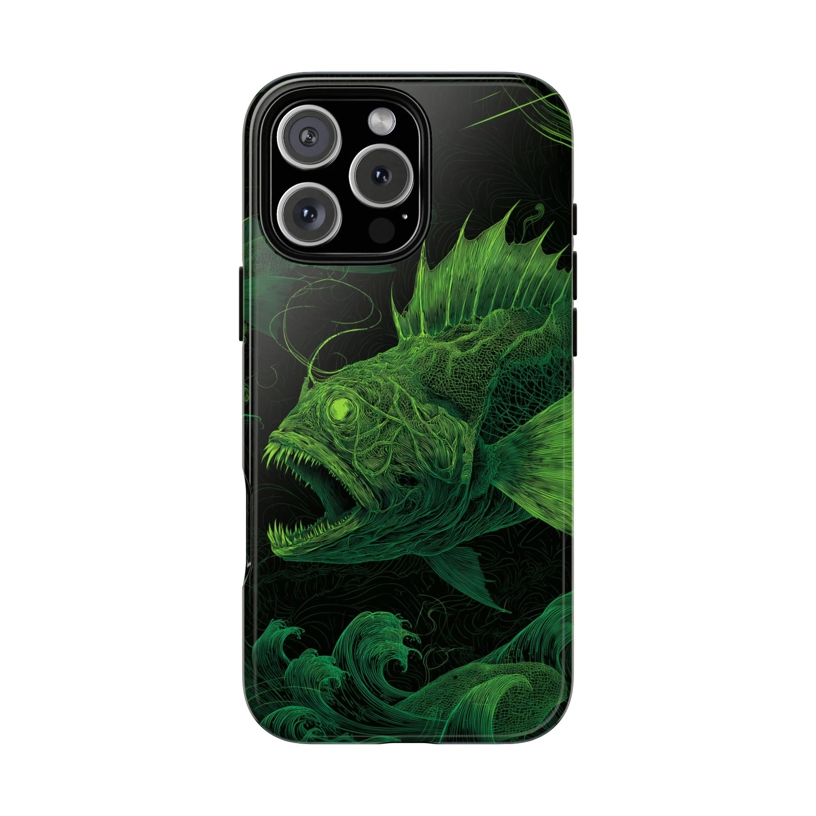 Anglerfish Gothic Green Deep Sea Case for iPhone 17 to 11 Pro Max ...