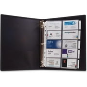 Anglers 303 3-Ring Business Card Binder 100 Card 8-1/2-Inch X11-Inch Black