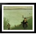 thumbnail image 1 of Anglers on the Rhine 34x28 Large Black Wood Framed Print Art by August Macke, 1 of 2