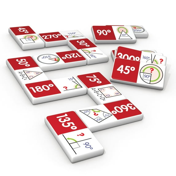 Angles Dominoes Junior Learning for Ages 7-9+ Grade 4 to Grade 5 Learning, Math, Perfect for Home School, Educational Resources