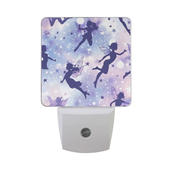 Angles Flying Stars Dreamy Color LED Night Light with Smart Sensor Plug Into Wall Dusk to Dawn 2 packs