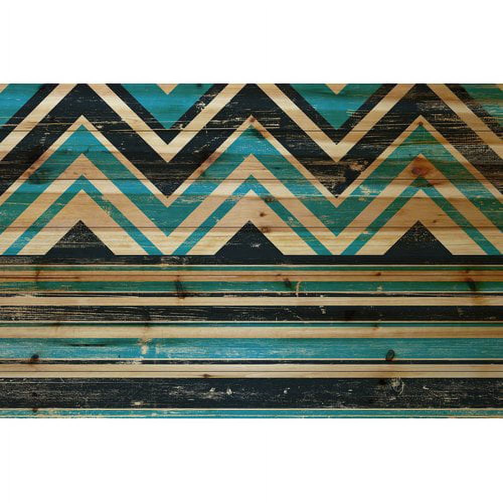 "Angles on Top" Painting Print on Natural Pine Wood