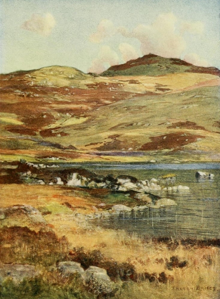 Angling & Art in Scotland 1908 Loch Skae Canvas Art - Ernest Briggs (24 x 36)