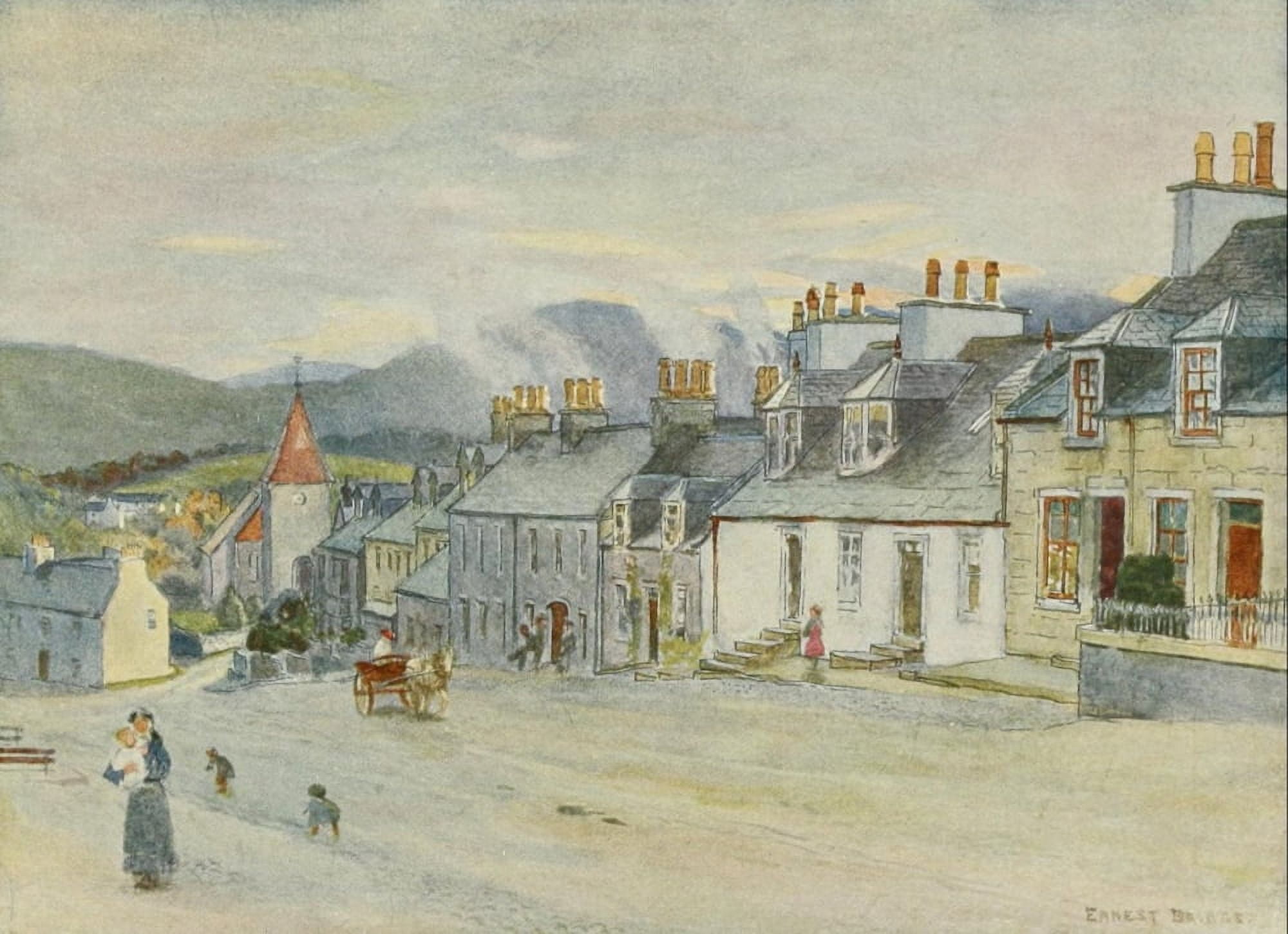 Angling & Art in Scotland 1908 St Johns Town of Dalry Canvas Art - Ernest Briggs (24 x 36)
