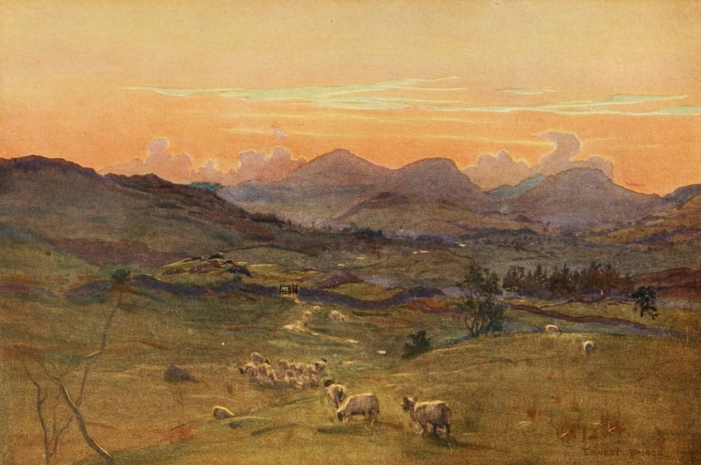 Angling & Art in Scotland 1908 Valley of the Ken Canvas Art - Ernest Briggs (18 x 24)