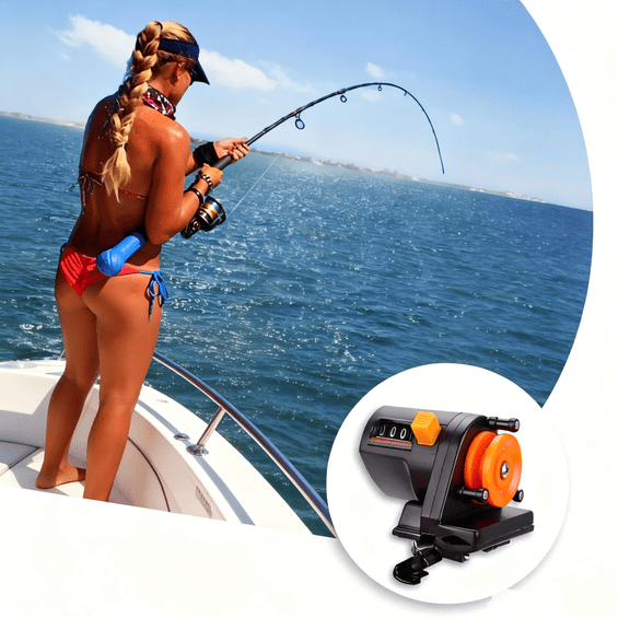 Angling Line Depth Measuring Counter 0-999 Meters Portable Clip-on Fishing Rod Meter Device for Outdoor Fishing Activities