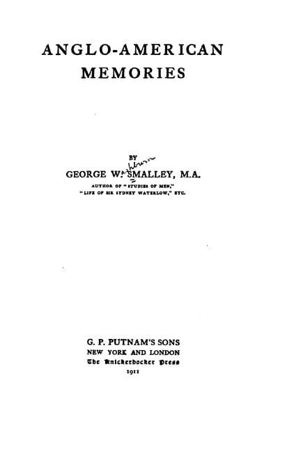 Anglo-American memories, (Paperback)