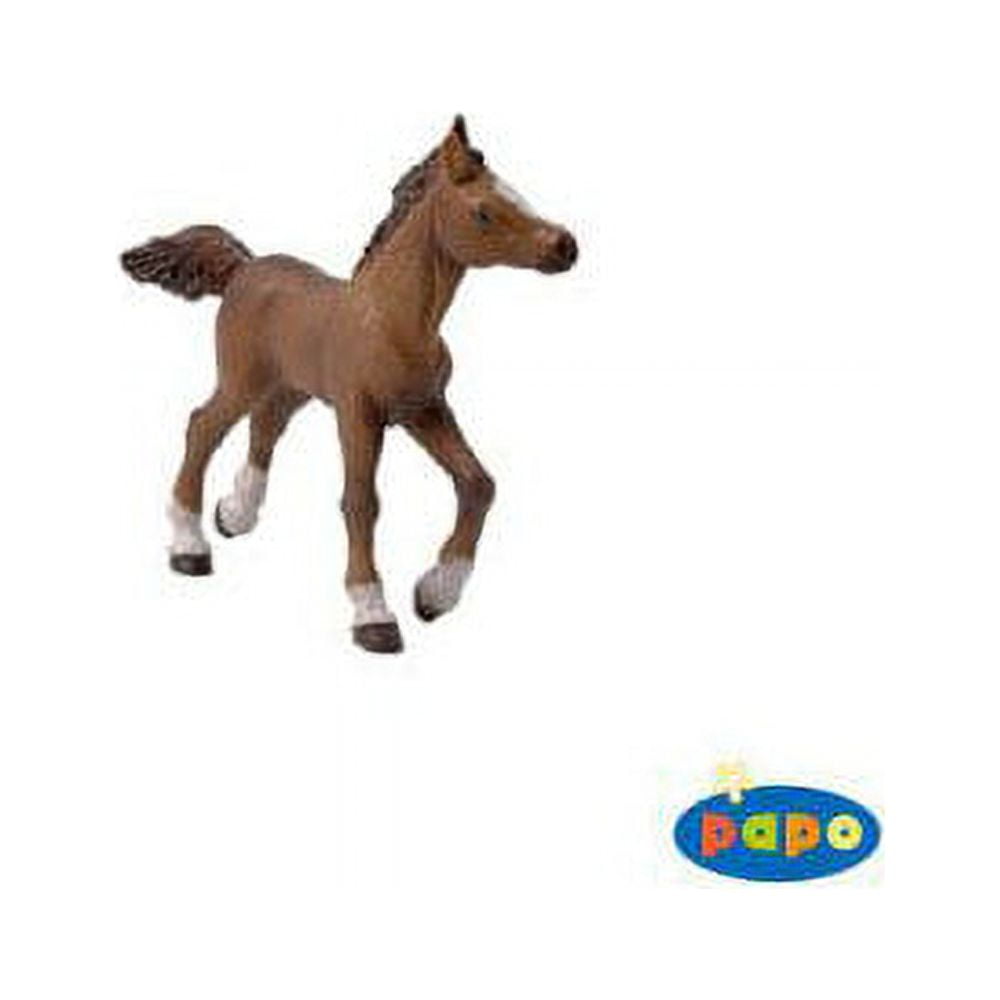 Hand-Painted Brown Anglo-Arab Foal Toy Figurine