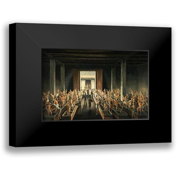 Anglo-Chinese School 14x11 Black Modern Framed Museum Art Print Titled - Filling Tea Chests