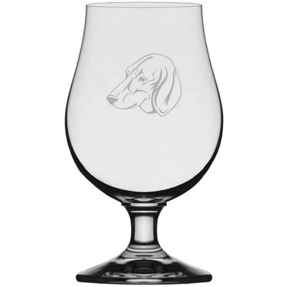 Anglo Francais de Petite Venerie Dog Themed Etched 13.25oz Iona Beer Glass