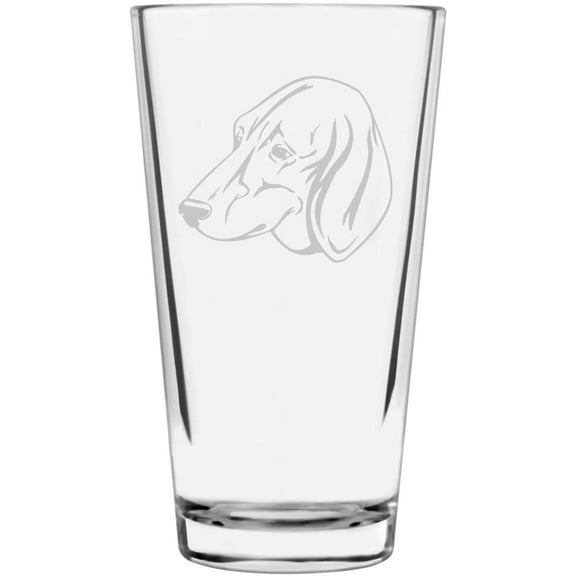Anglo Francais de Petite Venerie Dog Themed Etched All Purpose 16oz Libbey Pint Glass