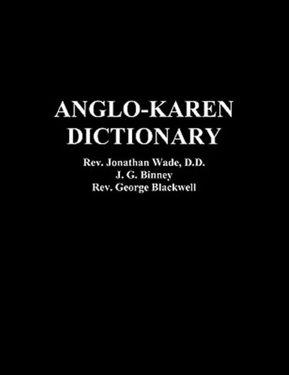 AngloKaren Dictionary (Paperback)