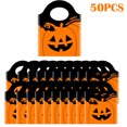 thumbnail image 1 of 50PCS Halloween Pumpkin Gift Candy Bags, Halloween Paper Bags with Handle Trick or Treat Bags Party Favor for Halloween Party Decorations, 1 of 7
