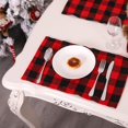 thumbnail image 1 of Angmile Christmas Holiday Placemats Buffalo Plaid Placemats Reversible Placemats Wipeable Washable Farmhouse Placemats for Kitch, 1 of 1